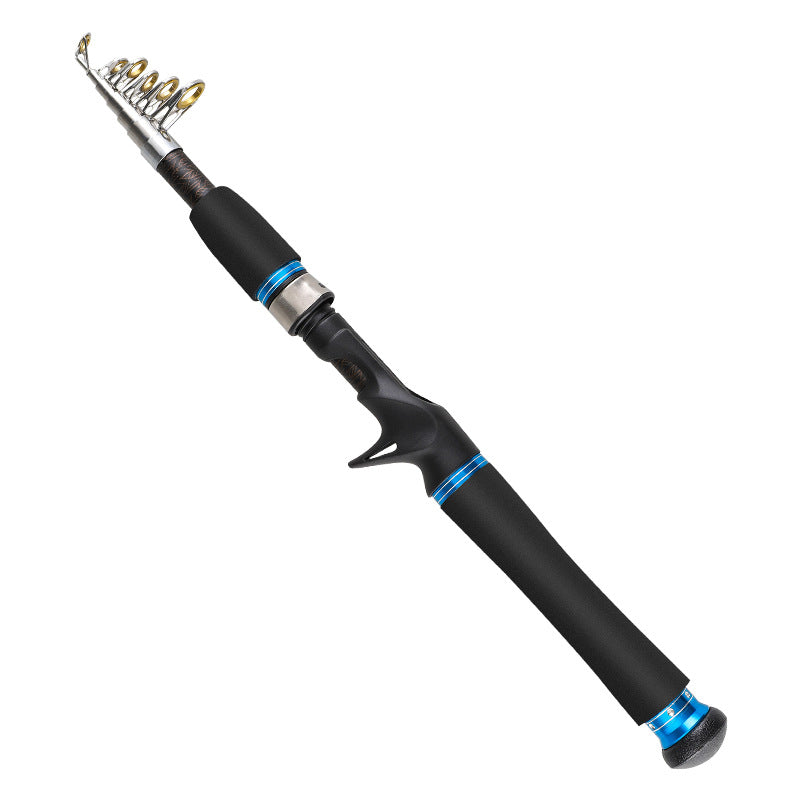 Portable Superhard Telescopic Rock Fishing Rod Pole Gift For Father