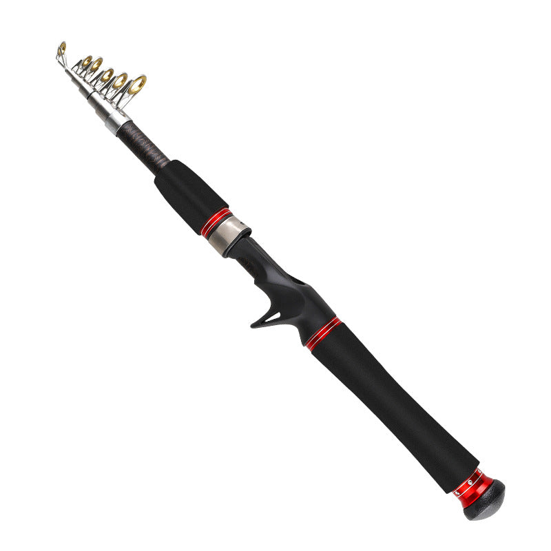 Portable Superhard Telescopic Rock Fishing Rod Pole Gift For Father