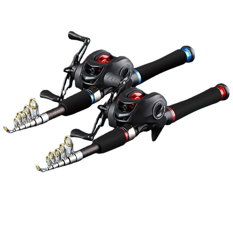 Portable Superhard Telescopic Rock Fishing Rod Pole Gift For Father