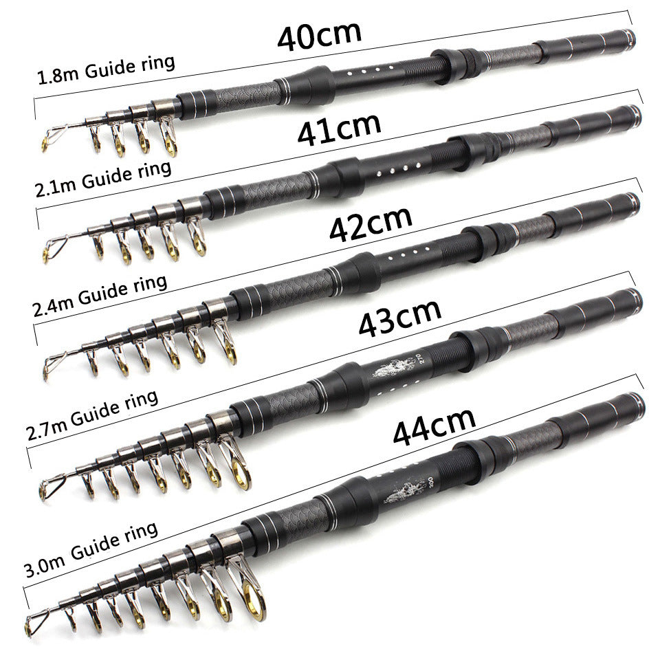 Portable Superhard Fishing Rod Carbon Fiber Fishing Rod  Fishing Tools