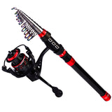  Portable Fishing Rod Telescopic Fishing Pole Carbon